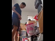 Preview 1 of pissing in a garbage place