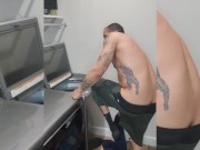Preview 1 of Tattooed hood dude plays with big dick