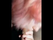 Preview 4 of Horny, cute, pink, massaging cock with lips