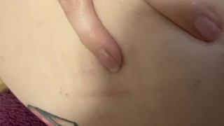 Sizequeen wants huge pumped pussy stretched after creampie. 