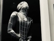 Preview 4 of Dark Spider-Man rubs his big white dick after Gwen Stacy leaves