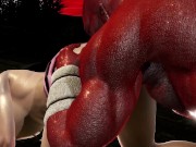 Preview 3 of Nezuko Bukkake - Monsters Impregnate Nezuko - Demon Slayer 3D Hentai - Creampies, Cumshots, DP, BDSM