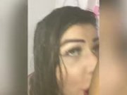 Preview 2 of Cheating slut almost gets caught sucking big bbc in shower beside her white boyfriend