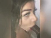 Preview 4 of Cheating slut almost gets caught sucking big bbc in shower beside her white boyfriend
