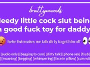 Preview 4 of needy little cock slut [f] being a good fuck toy for daddy + dirty talk