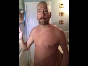 Preview 3 of Johnny Hanes shaves his head bald and fucks his hole with a dildo.