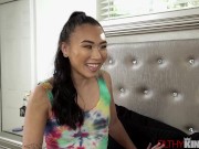 Preview 5 of Hot Step-Mom Kitten Shares Husband's Big Dick with Asian Kimmy Kimm