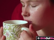 Preview 6 of GirlsOutWest - Freckled redhead toys her hairy cunt