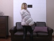 Preview 3 of All Natural Princess Eva Masturbates Her Wet Snatch In Fluffy Coat!