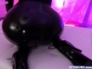 Preview 2 of Latex Catwoman gets her pussy drilled by Octokuro