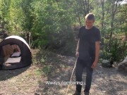 Preview 1 of BigStr - Horny Dude Finds A Handsome Lonely Camper & Pays Him For Some Fun In His Tent