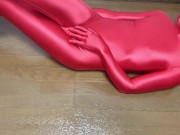 Preview 6 of a Slippery  Zentai Video Perfect Red Zentai