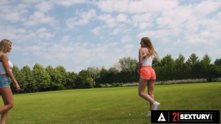 21 SEXTURY - Playful Lesbian Fucking In The Park With Alexis Crystal and Zlata Shine!