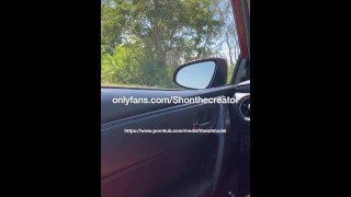 Amateur Guy Publicly Stroking & Beating His Big Dick In The Car