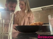 Preview 1 of Wife Porn by WifeBucket - Having breakfast with my five made us horny and we fucked in the kitchen