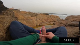 Beach Views then finishing off a THICK CUM SHOT in the car!