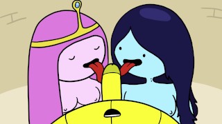 Princess Bubblegum and Marceline Fuck a Banana Guard