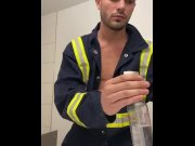 Preview 1 of Jacking dick in work uniform