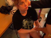 Preview 5 of Slutwife Gets Bent Over Her Sewing Table, HARDCORE Pounding, HUGE Cumshot, Heels and Spanking