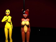 Preview 5 of Fuck Nights At Fredrika's Day three, 3 animatronic girls