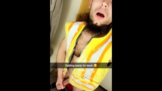 CONSTRUCTION WORKER GETTING READY FOR WORK