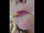 Preview 6 of Extreme closeup smoking