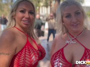 Preview 1 of Picked Up Two Blonde Pawgs Mz Dani & Uptown Jenny On The Strip
