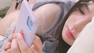 Bowling with an amateur F-cup female college student♡ Creampie while shaking her big tits. Japanese