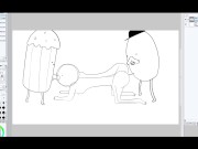 Preview 6 of Drawing Adventure Time Porn - Princess Bubblegum Threesome With Starchy And Banana Guard (Speed-Art)