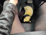 Preview 5 of Japanese Female doll Plush doll Stomping Torture Pedal pumping Leather skirt Jacket Crash fetish