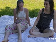 Preview 6 of Lesbian Babes Enjoy Sexy Fun Outside