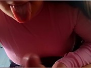 Preview 4 of My stepsister watches me masturbate and swallows my cum  PiinkNBluue