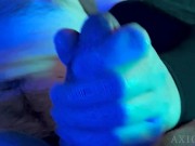 Preview 2 of (ASMR) Rough oiled & wet closeup ball play massage with huge cumshot / male solo breathing moaning