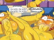 Preview 2 of The Simpsons - Marge Erotic Fantasies - 2 Big Cocks in both holes DP Anal - Cheating Wife