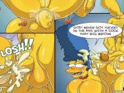 Preview 4 of The Simpsons - Marge Erotic Fantasies - 2 Big Cocks in both holes DP Anal - Cheating Wife