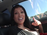 Preview 2 of Naughty Latina Alexis Amore Sucks Cock in Public