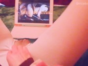 Preview 6 of Pov Touching my pussy watching monster hentai nier sex white socks skinny girl masturb kawaii moans