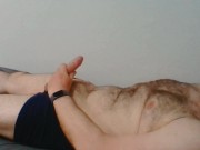 Preview 3 of Wife and I cum together with me wanking and controlling her Lush