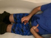 Preview 6 of Struggling to Piss on myself- Then cumming & Peeing a little