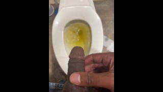 Continuation-VERY HANDSOME 2-meter young ALPHA MALE- in the TOILET PISSING, FUCKING and CUM in mouth