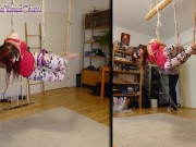 Preview 6 of Girl getting flying orgasms; Shibari, spanking and Bastinado!