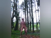 Preview 6 of Very very skinny horny teen gets fully naked in the woods and shows his body and takes a piss