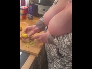 Preview 3 of boobs in the kitchen