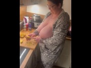 Preview 5 of boobs in the kitchen