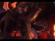 Preview 5 of Castlevania Sypha Belnades gets mating pressed by a big werewolf with a thick Knotted cock 60fps