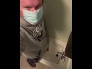 Preview 2 of Pee Peeing In the Sink (And On His Pants and On the Floor by Accident) - Hot Guy Peeing