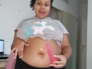 Preview 6 of BBW Belly Button Fetish Dildo Play