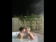 Preview 1 of Twink couple caught in the hot tub