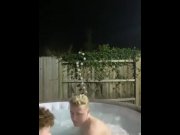 Preview 2 of Twink couple caught in the hot tub