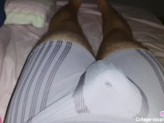 Preview 6 of Masturbating with TWO vibrators, cumming through underwear, cum in boxers